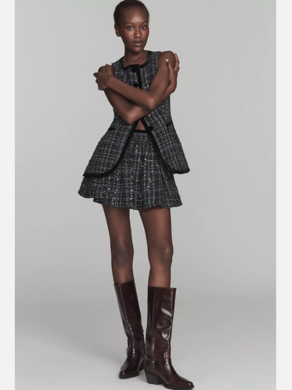 NWT ANTHROPOLOGIE MAUDE BRIXTON TWEED MINI SKIRT